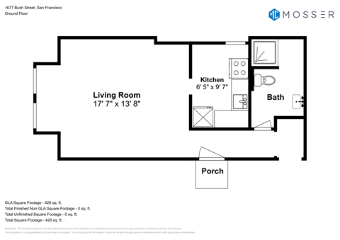 1677 Bush St Studio Apartment for Rent - Photo Gallery 6